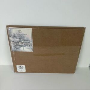 NOS VTG '2002' Thomas Kinkade Village Christmas Matted Collector's Print, w/ COA